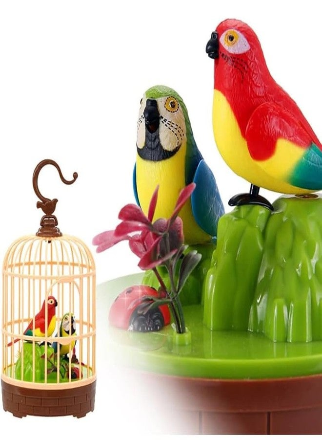 mr.fix Mr Fix? Singing Moving Chirping Beautiful Bird Pet Toy in Cage, Hanging Cage with Music Singing Moving Chirping for Kids for Gifting/Home Decor/Living Room/Garden (Multicolour) - Image 2